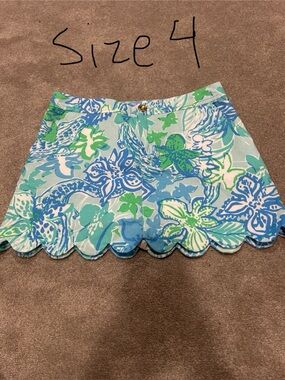 Lily Pulitzer Scallop Hem Floral Print Women’s Skort